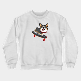 Corgi skater Crewneck Sweatshirt